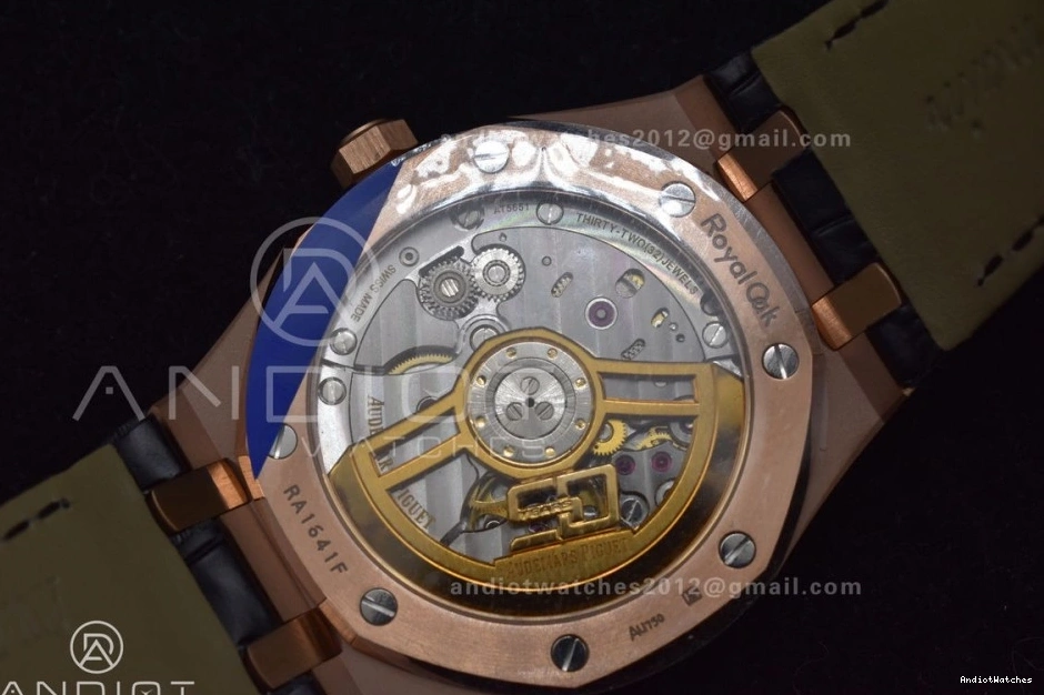 Super APSF Edition 1:1 RG 15400 41mm Oak Black Royal on Clone 1042 SA3120 Leather WaterResistant Black V Strap Textured Best Dial 0317